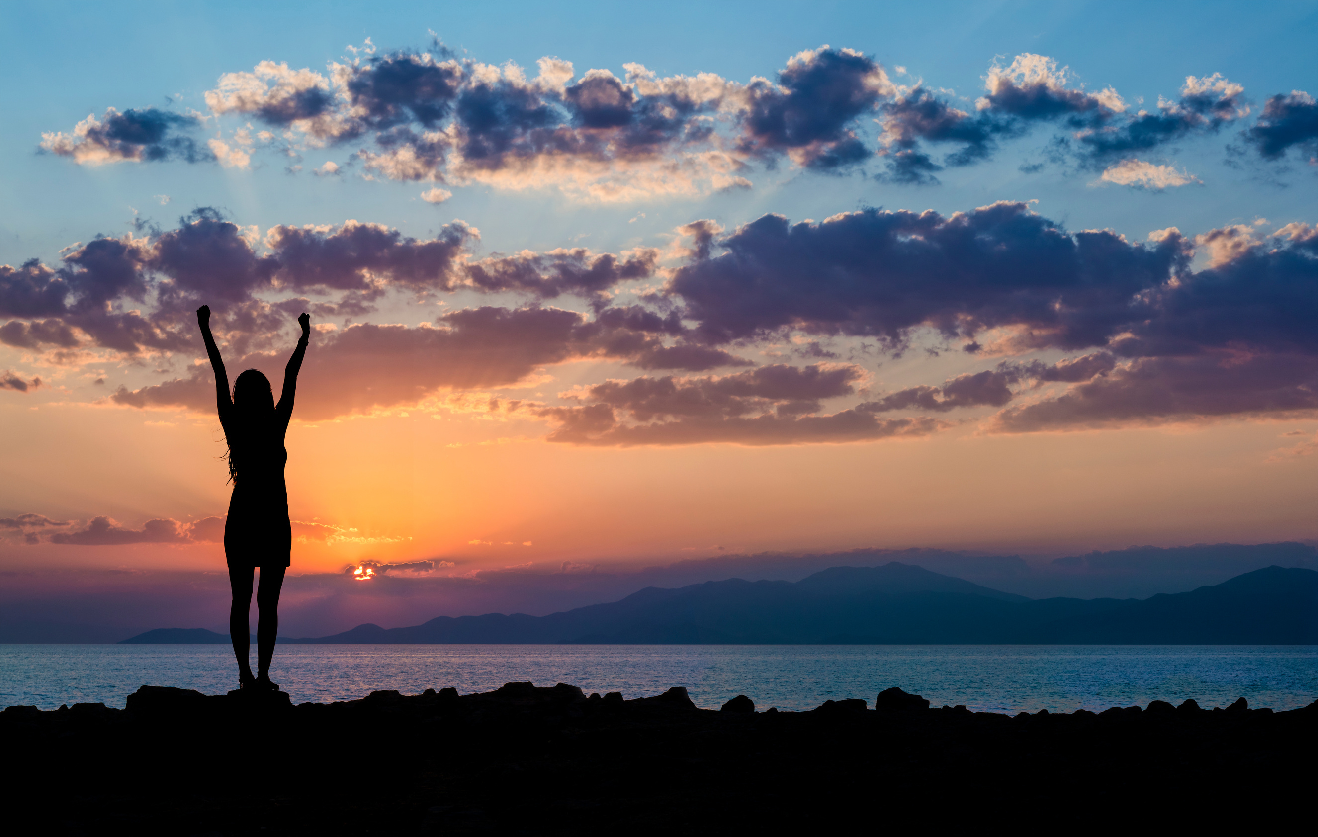 Woman Silhouette at sunset